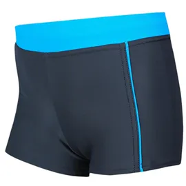 Aquarti Jungen Badehose Schwimmhose Seitliche Paspel Kinder Badeshorts, Farbe: 024 Graphit/Blau, Größe: 140 - 140