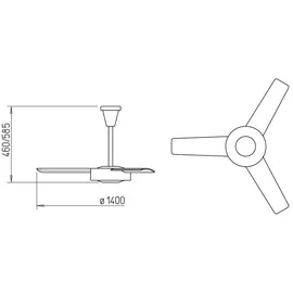 Helios DVW 140 cm Deckenventilator