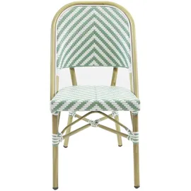 Essentials Bistrostuhl Paris 1 St. Rattan – Bambus  weiß/pastellgrün