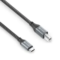 Sonero Sonero® USB 2.0 Kabel, Verbindungskabel, Druckerkabel, C-Stecker auf B-Stecker, 480 MB/s, space grey/schwarz, 0,50m