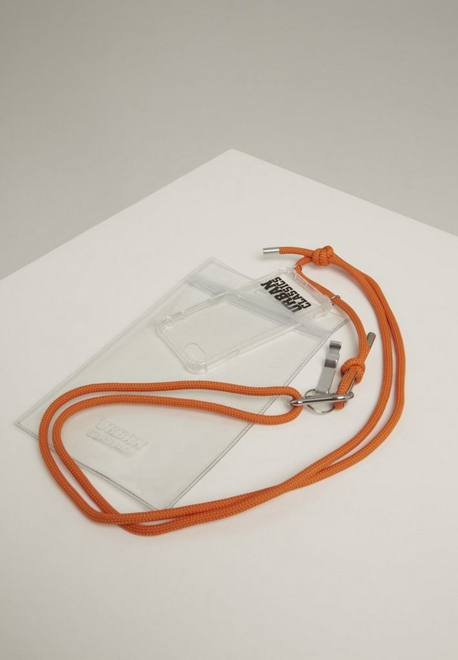 URBAN CLASSICS Schmuckset Accessoires Phone Necklace with Additionals I Phone 8 (1-tlg) orange|weiß