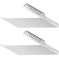 Relaxdays Hosenbügel, Set, rutschfeste Kleiderbügel, platzsparend, HBT: 17,5 x