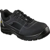 SKECHERS Herren Trophus Sicherheitsschuh, Black Nubuck Leather Textile, 47.5 EU