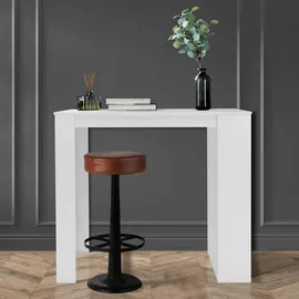 ML-Design Bartisch 117 x 106 x 57 cm Weiß