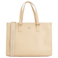 Tommy Hilfiger »TH MONOTYPE TOTE«, Handtasche Damen Tasche Damen Schultertasche Henkeltasche, beige