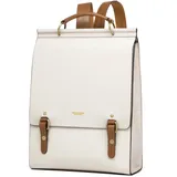 Cnolés Business Rucksack Damen Leder Eleganter Daypack Wasserdicht Damen Rucksackhandtaschen Rücksacken für Damen Diebstahlsicherer Lederrucksack Damen Laptop Cityrucksack