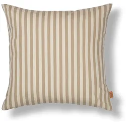 Ferm Living - Strand Outdoor Kissen, 50 x 50 cm, sand / off-white