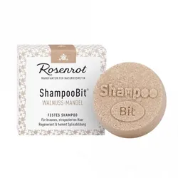 Rosenrot festes Shampoo Walnuss-Mandel (strapaziertes Haar) - Neue Rezeptur