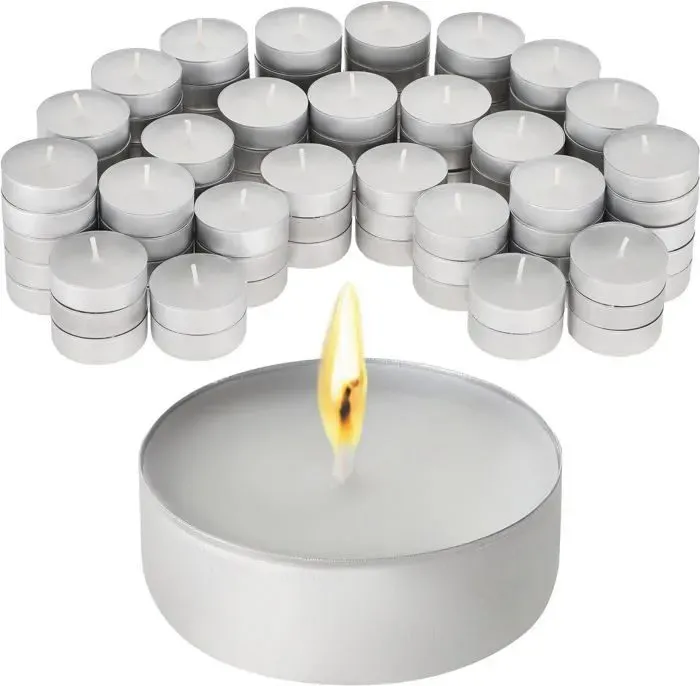 Lot de 100 bougies chauffe plat, non parfumées - Tealights - durée de combustion: 3 heures - KOTARBAU®