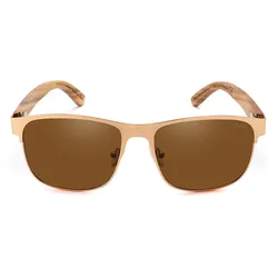 Caresse Brillenmode Sonnenbrille gold matt/zebrawood