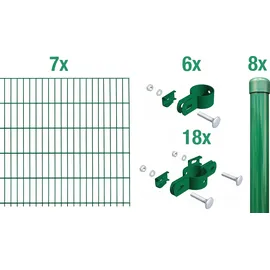 GAH Alberts Alberts Einstabmattenzaun, grün zum Einbetonieren, 150 cm, 14 m,