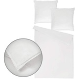 Traumschlaf Bettwäsche Eschle white + Gr.: 155 x 220 - 80 x 80 cm