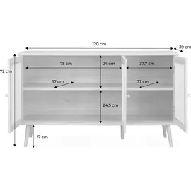 sweeek Sideboard 120 cm Braun