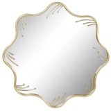 Home ESPRIT Wandspiegel Gold Metall Glas 73 x 2 x 73 cm