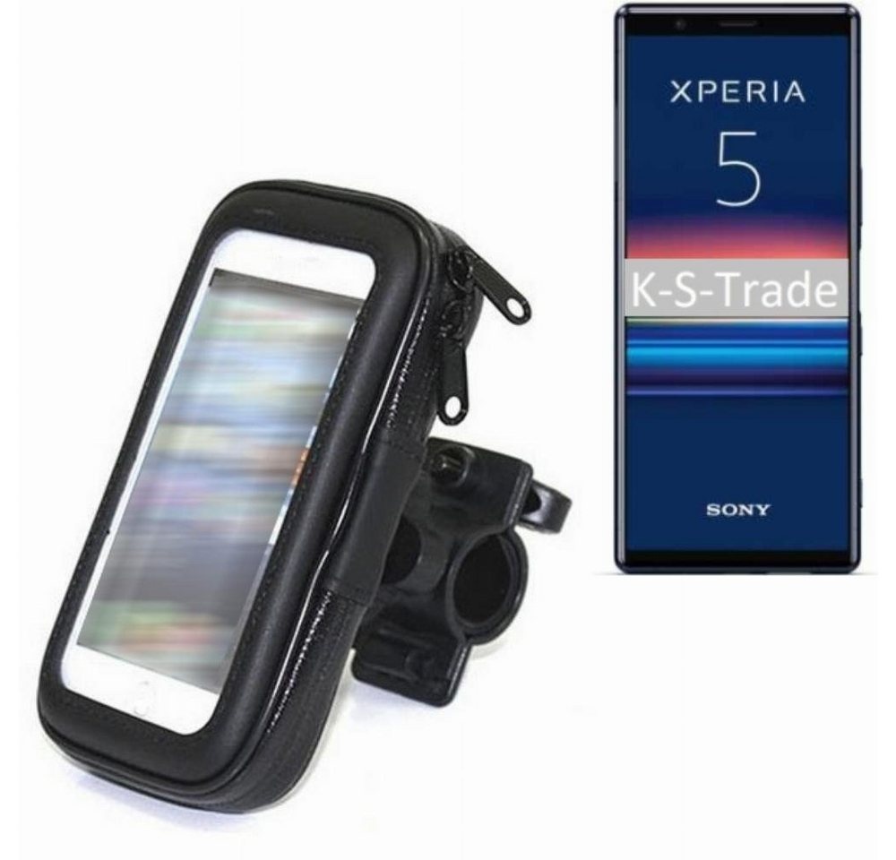 K-S-Trade für Sony Xperia 5 Smartphone-Halterung, (Fahrrad-Halterung Handy-Halterung Halter Lenkstange) schwarz