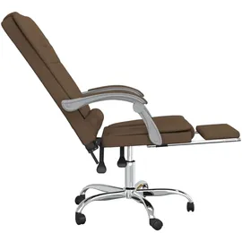 vidaXL Bürostuhl mit Massagefunktion Stoff Braun