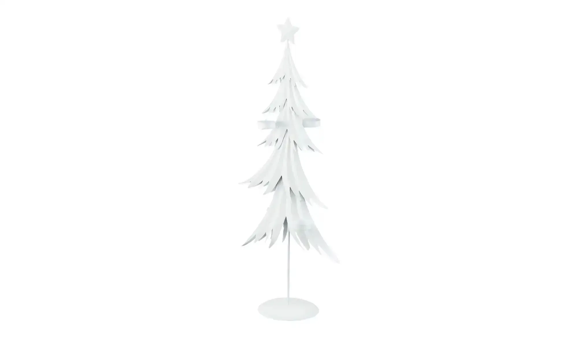HOME STORY Teelichthalter Tannenbaum   , weiß , Metall , Maße (cm): B: 29 H: 72 T: 15.0