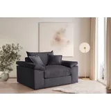 Home Affaire XXL-Sessel Soft&Cosy Polyester 151 x 93 x 123 cm Grau mit 2 Zierkissen