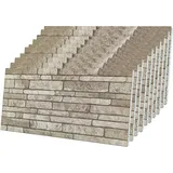 IZODEKOR 3D Wandpaneele Ziegeloptik Wandverkleidung Decke Fliesen Indoor & Outdoor DIY Küche Bad Schlafzimmer Steinoptik | Cream Dream, 10 Stück