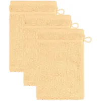 Frottana Pearl Waschhandschuh 3-tlg. 15 x 20 cm gelb