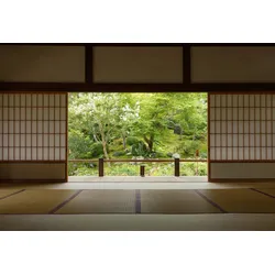 Fototapete PAPERMOON "Photo-Art YUMIAN DENG, ZEN ZONE", bunt, B:5,00m L:2,80m, Vlies, Tapeten