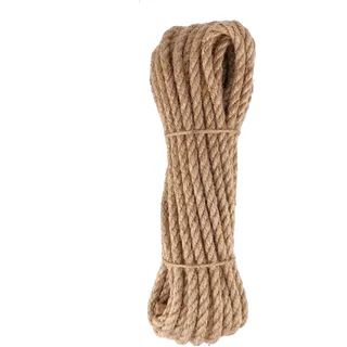 D.RECT- Juteseil 8mm 10m -Hanfseil Naturfasersseil Naturfasern Tauwerk Jutegarn Juteleine Jutetau Jutefasertau Juteschnur Jutegewebe Jutezopf Jutekordel Juteseil gedreht Juteseil geflochten