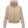 Navahoo Damen, Teddy-Fleecejacke warme Winterjacke mit hohem Kragen Teddyzone 14 beige, Gr. XL - XL