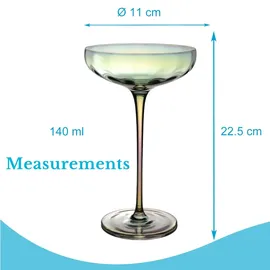Intirilife Martini Cocktail Glas 0,14 l 4 St.