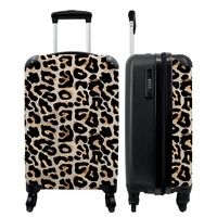 NoBoringSuitcases.com® Teenager Mädchen Geschenke Trolley Handgepäck Koffer Suitcase Rollkoffer Kinder - Panther Druck - Tiere - 55x35x20cm