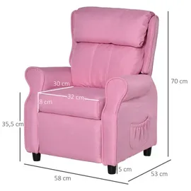 Homcom Kindersessel 53 x 58 x 70 cm Holz rosa