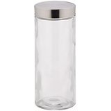 Kela "Bera (Vorratsdosen Set, Glas/Edelstahl, transparent/Silber, 2,2 Liter