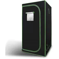 Sonnewelt Growzelt, 600D Oxford Grow Box, 100x100x200 cm Grow Tent, Lichtdicht und Wasserdicht Growschrank, Luftig Gewächshaus Growroom für Homegrowing, Indoor-Anbau