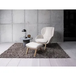 Ohrensessel FLEXLUX "Adria", grau (sophisto grau), B:78cm H:100cm T:96cm, 100% Polyester, Sessel, Stil & Komfort, organische Form, Fuß Eiche