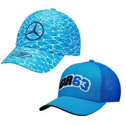Mercedes-Benz AMG PETRONAS GR63 verstellbare Sommer-Cap Fan-Kleidung Blau/Weiß oder Blau - 