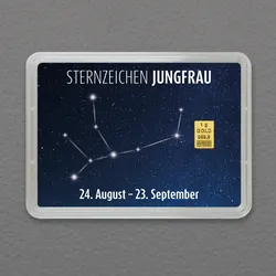 Goldbarren 1g Sternzeichen: Jungfrau (Flip)
