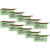Extensilo 10x Akku Ersatz Für T436-u1, V30145-k1310-x359, S30852-d1640-x1, T382 Für Schnurlos Festnetz Telefon (850 Mah, 2,4 V, Nimh)