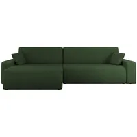 Mirjan24 Ecksofa, Grün, Textil, 6-Sitzer, L-Form,L-Form, 274x145 cm, Wohnzimmer, Sofas & Couches, Wohnlandschaften, Ecksofas