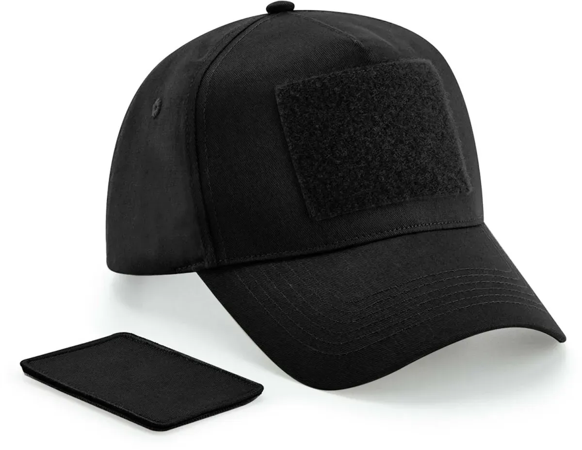 Beechfield Unisex 5-Panel Patch Kappe Klassische Cap B638 black one size