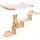 Todeco Kletterwand Katzen Wandmontage inkl. Katzentreppe & Katzenhängematte, Vierstufige Katzenkletterwand mit Jute-Kratzen für Katzen & Rutschfester Matte, 2 in 1 katzenleiter Katzenmöbel