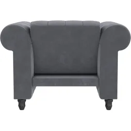 dorel home Chesterfield-Sessel »Felix«, mit Rückenlehne 3-fach verstellbar, Beine Massivholz, Sitzhöhe 46 cm