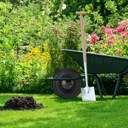 Relaxdays Schubkarrenrad 3.50-8, Vollgummireifen mit Stahlfelge, pannensicher, bis 100 kg, Ersatzrad Schubkarre, schwarz