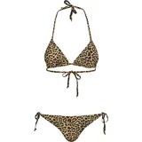 URBAN CLASSICS Animal Print Bikini Yellow / Black XL