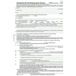 RNK-Verlag 10er-Pack Mietverträge für Häuser 545/10 weiß