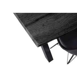 Sam Esstisch Baumkante Holz-Optik Grau 160 x 85 X-Gestell schwarz JOSY - Grau