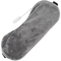 Heizbare Augenbinde, Dimmbare, Verstellbare USB-Augenbinde mit 5 Gängen, Nährt die Augen für den Schlaf (Grau)