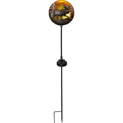 LED-Solarstab "Moosy", Elch/Landschaft, schwarz