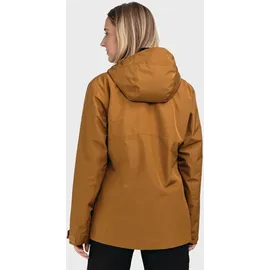 Schöffel Damen 3in1 Jacket Style Okere WMS, wasserdichte, atmungsaktive Outdoorjacke mit herausnehmbarer Fleecejacke, caramel, 36