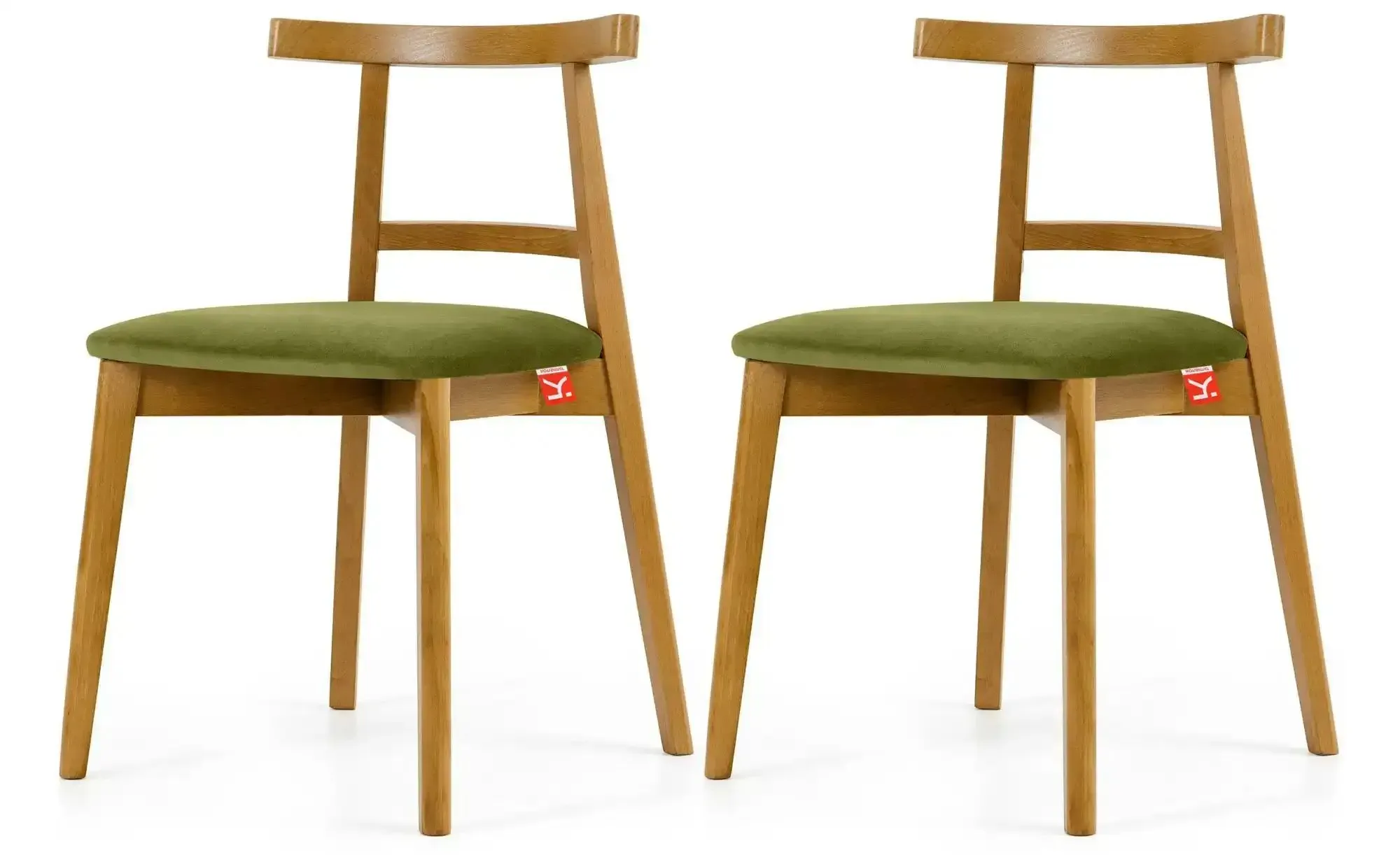 KONSIMO Holzstuhl 2er-Set   ¦ grün ¦ Maße (cm): B: 47 H: 76