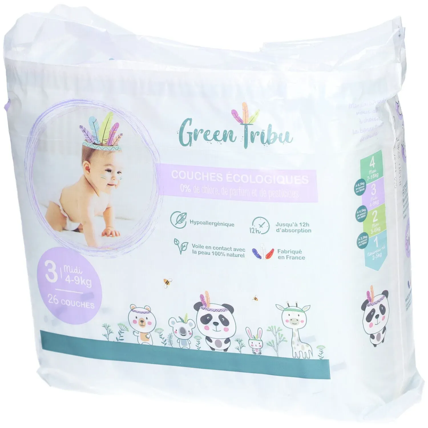 Green Tribu Baby Öko-Windeln Mini Größe 3