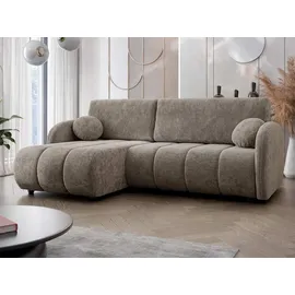 Mirjan24 Ecksofa Zara Kunststoff 5-Sitzer Braun